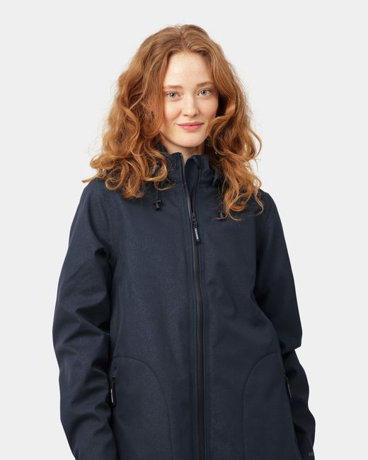 Ilse Jacobsen Blue Rain A-Line Softshell Raincoat