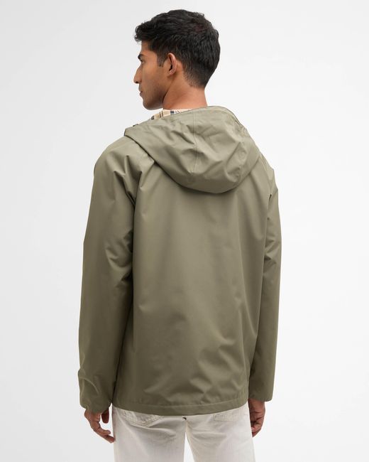 Barbour Green Hooded Domus Waterproof Jacket for men