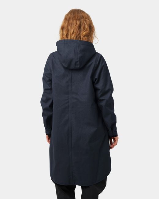 Ilse Jacobsen Blue Rain A-Line Softshell Raincoat