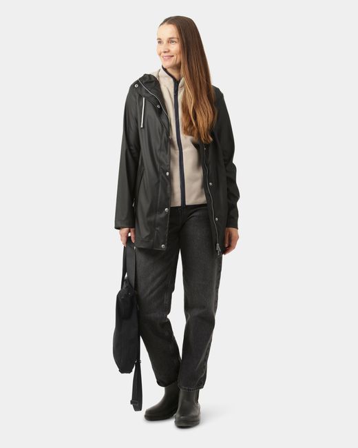Ilse Jacobsen Gray Rain Short Rubberised Raincoat