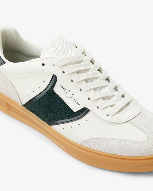 Fred Perry Multicolor B4 Textured Leather/Suede Trainers for men
