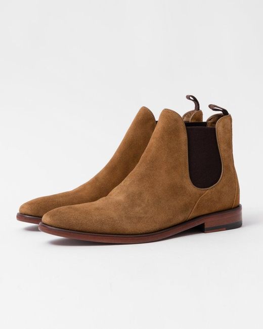 Oliver Sweeney Brown Allegro Suede Chelsea Boot for men