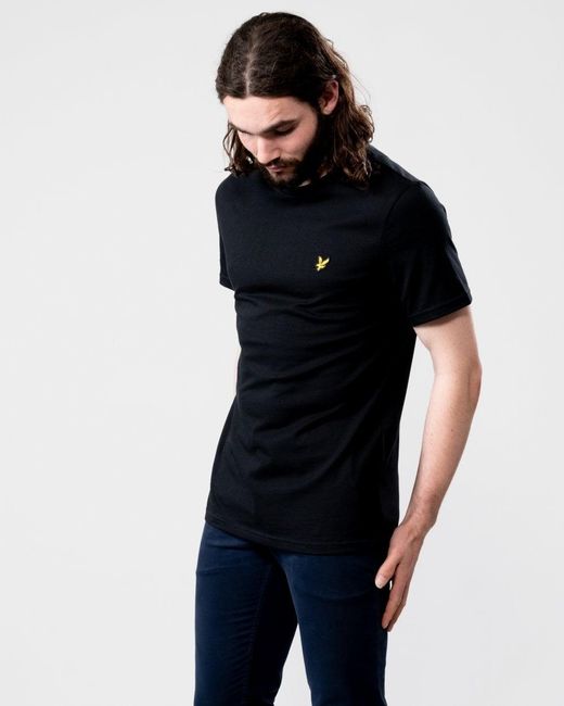 Lyle & Scott Black Lyle & Scott Plain T-Shirt for men