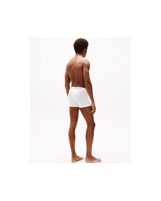 Tommy Hilfiger White 3 Pack Contrast Trunks for men