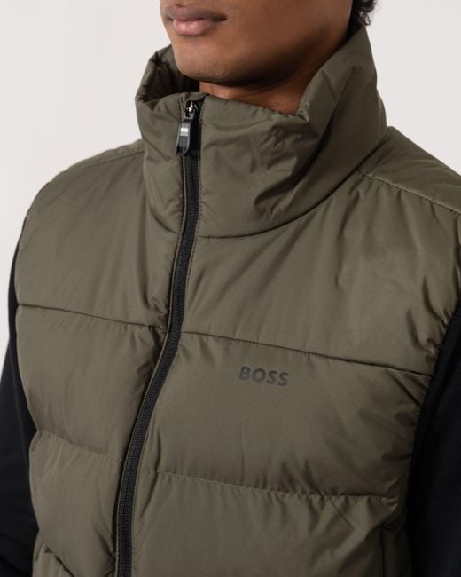Boss Gray Ow Urbanex Puffer Gilet for men