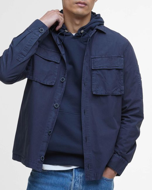Barbour Blue Kenneth Overshirt for men