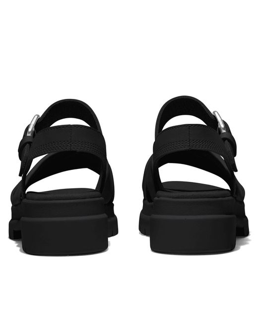 Timberland Black London Vibe Cross Strap Sandals