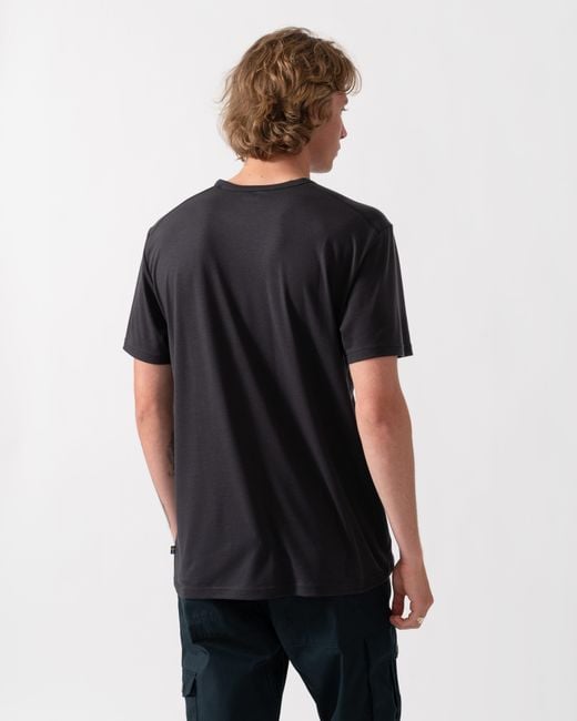 Fjallraven Black High Coast Short Sleeve Top for men