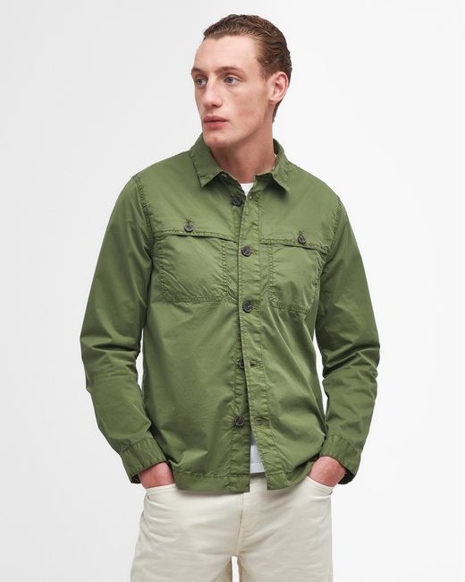Barbour Green Sidlaw Overshirt for men