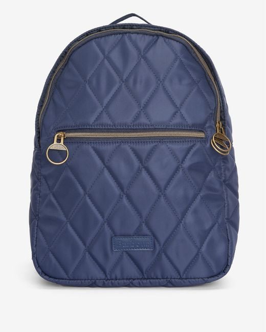 Barbour Blue Quilted Backpack