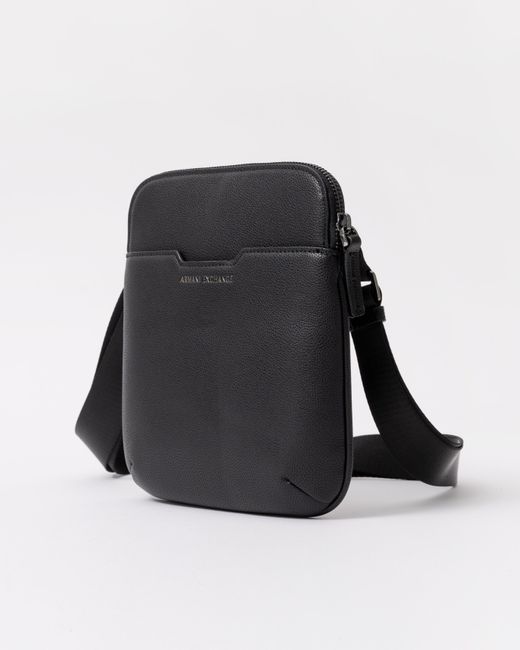 ARMANI EXCHANGE Black Slim Envelope Messenger Bag for men