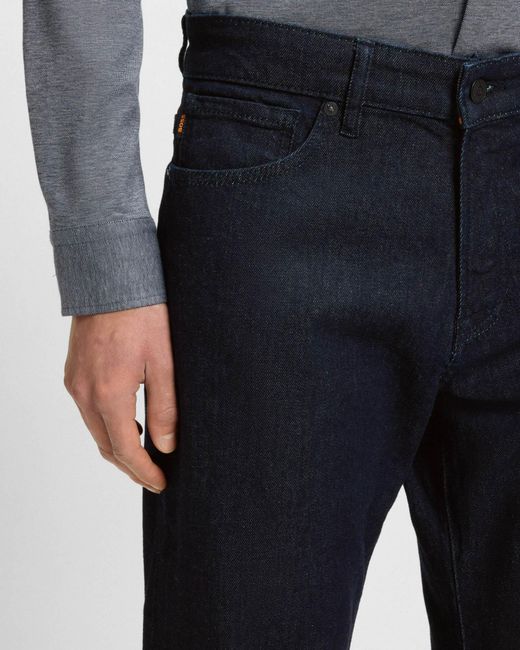 Boss Blue Re.Maine Regular Fit Dark Comfort-Stretch Denim Jeans Nos for men