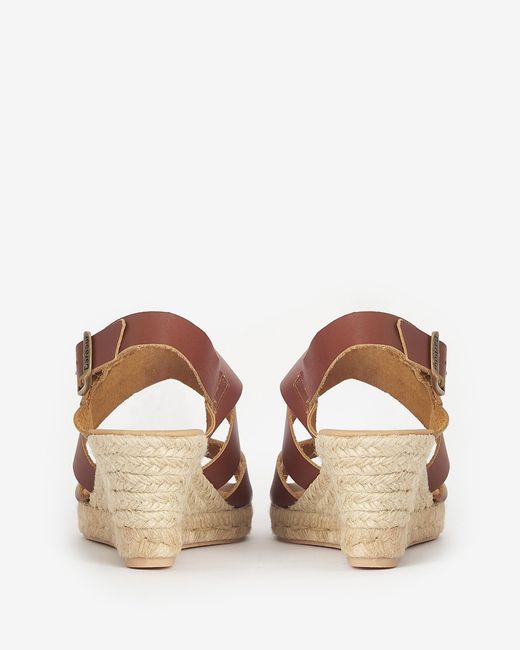 Barbour Brown Yolanda Wedge Espadrilles