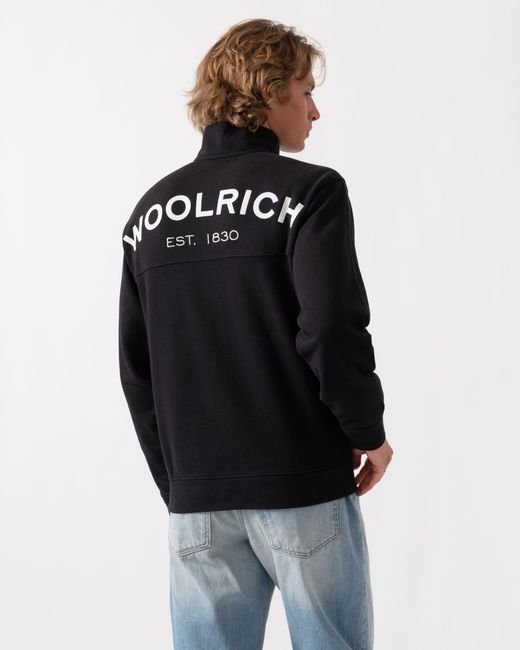 Woolrich Black American Half Zip Sweatershirt Size: S for men