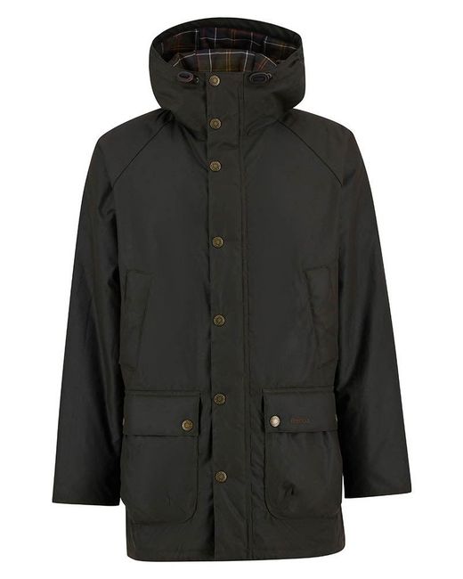 Barbour Black Bedale Wax Parka for men