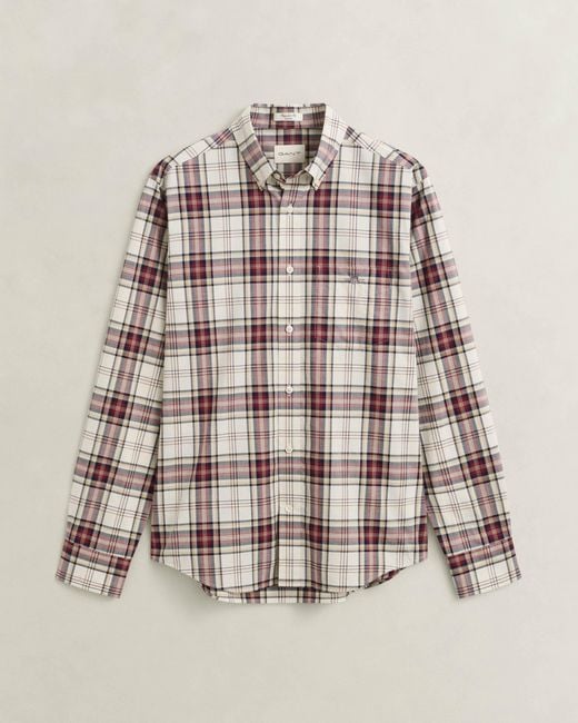 Gant Natural Regular Fit Poplin Check Shirt for men