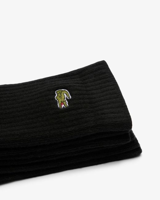 Lacoste Black 3 Pack Sport High Cut Socks for men