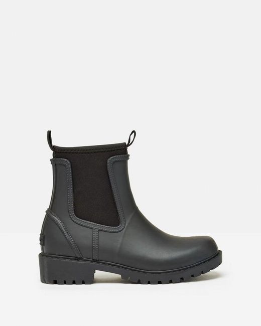 Joules Black Oakfield Short Wellies