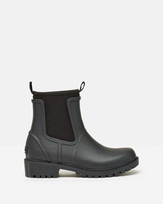 Joules Black Oakfield Short Wellies