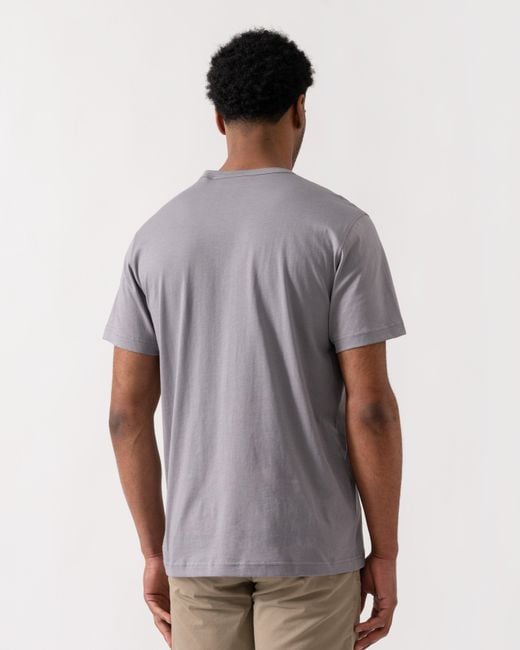 Belstaff Gray Short Sleeved Logo Patch T-Shirt for men