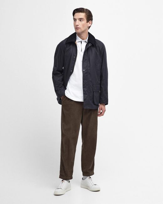 Barbour Blue Ashby Wax Jacket for men