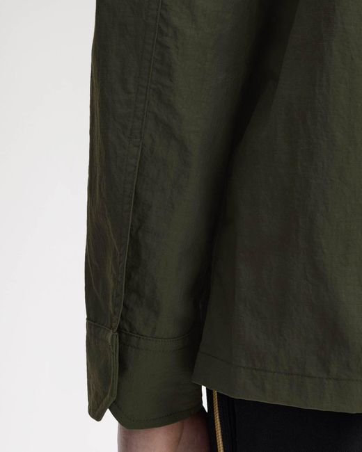 Fred Perry Green Ripstop Pocket Overshirt for men