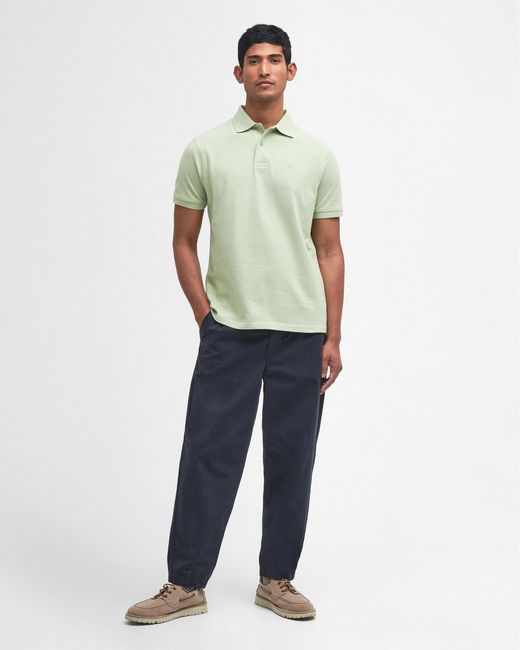 Barbour Green Sports Polo Shirt for men