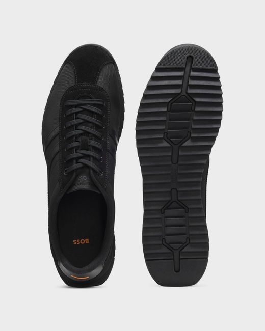 Boss Black Zayn Low-Top Trainers With Faux-Leather Trims for men