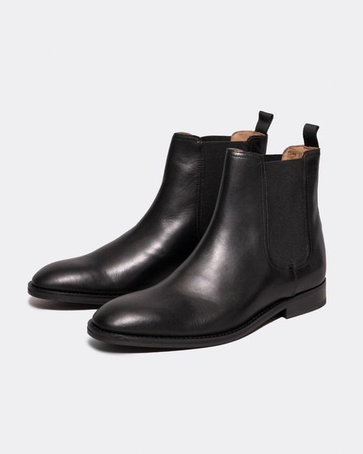 Ted Baker Black Maisonn Leather Chelsea Boot for men