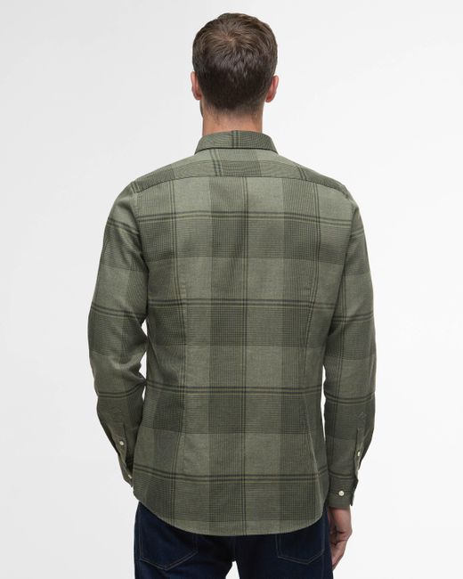Barbour Green Heaney Checked Tailored Shirt for men