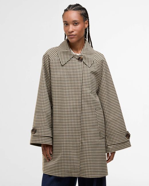 Barbour Brown Kennedy Check Showerproof Jacket