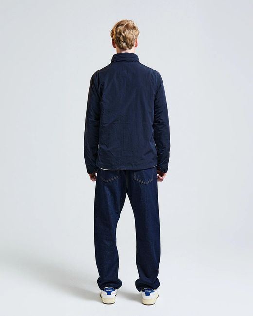 Aquascutum Blue Lamina Mock Neck Jacket for men