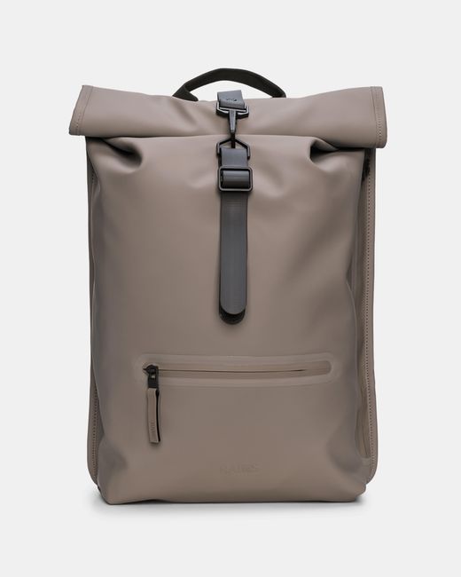 Rains Gray Rolltop Rucksack