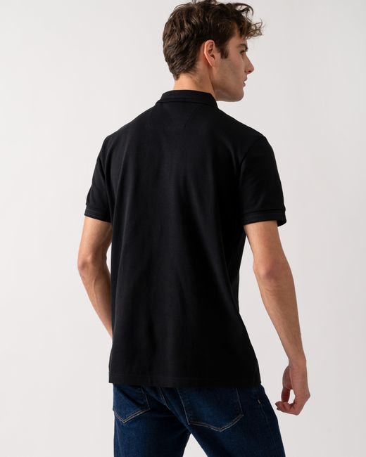 Boss Black Paddy Cotton-Piqué Polo Shirt With Contrast Logo for men