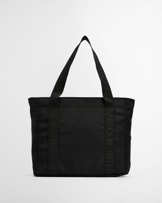 Barbour Black Qualify Tote Bag