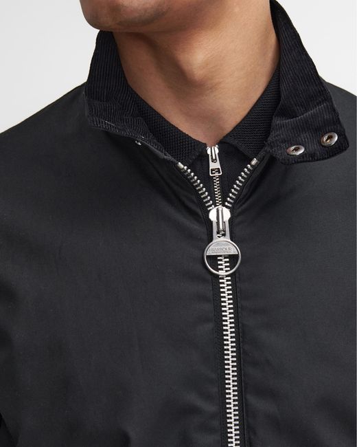 Barbour Black Lutlaw Harrington Wax Jacket Size: M for men