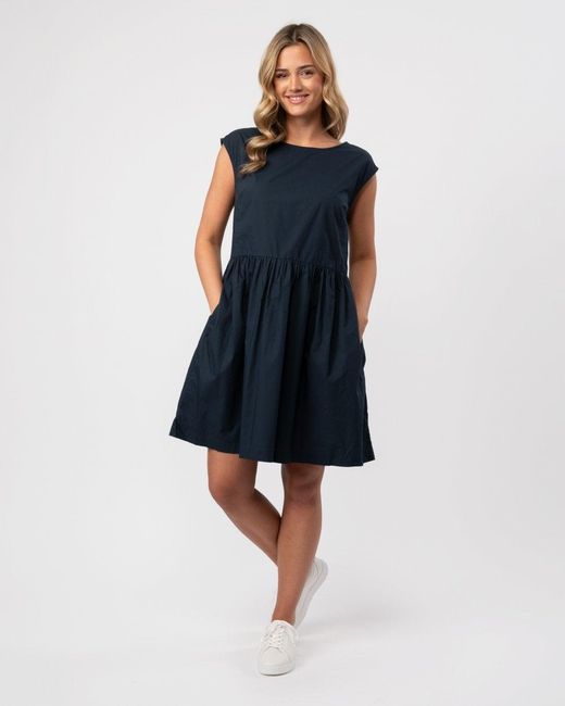 Woolrich Blue Popeline Dress Size: L