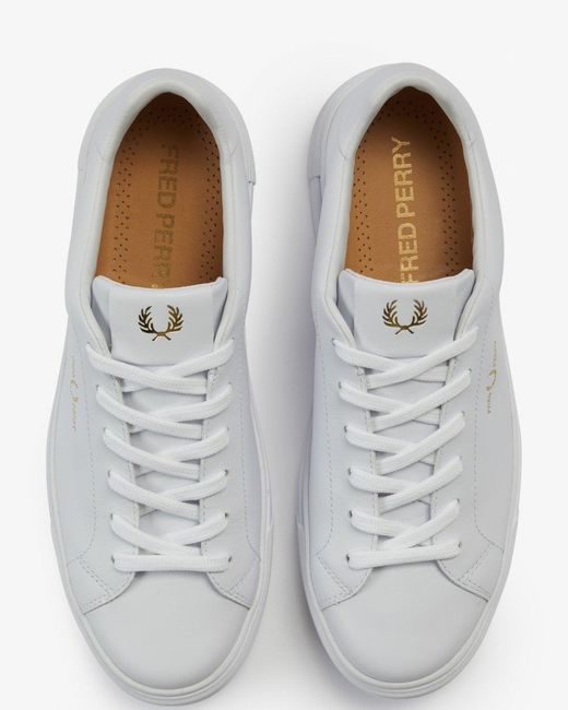 Fred Perry Gray B71 Leather Trainers for men