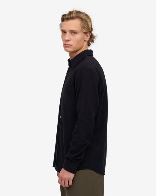 COLORFUL STANDARD Black Organic Flannel Shirt for men