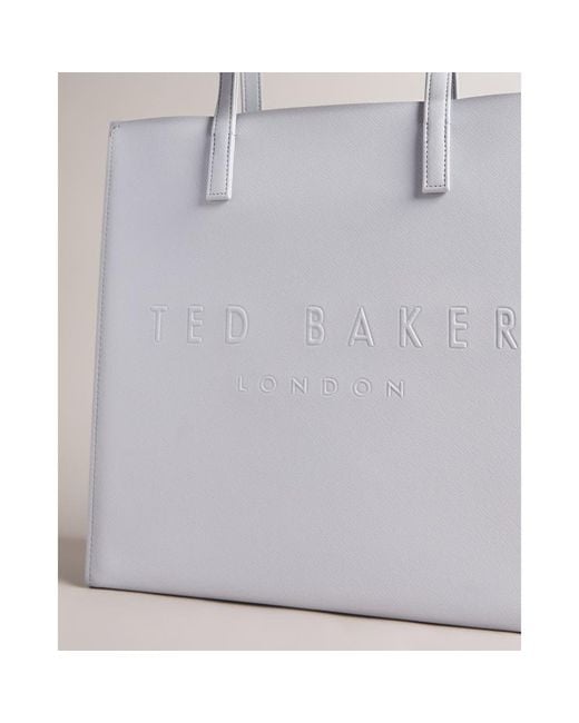 Ted Baker Soocon Crosshatch Large Icon Bag in Gray | Lyst