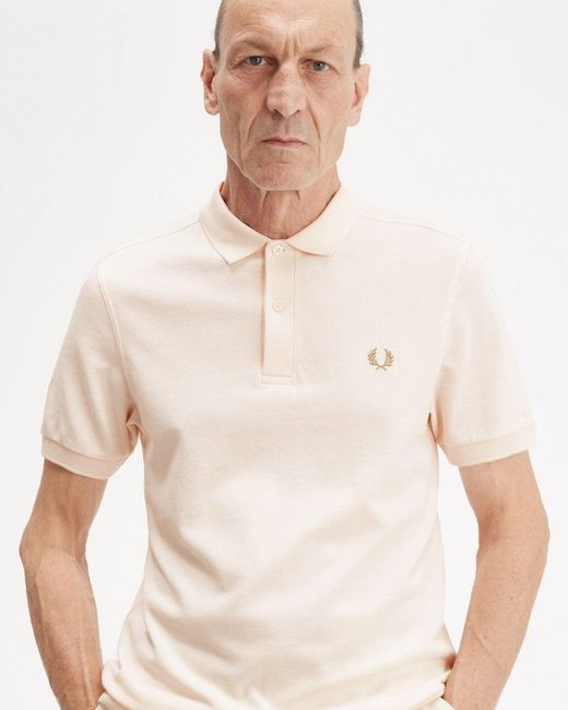 Fred Perry White Plain Signature Polo Shirt for men