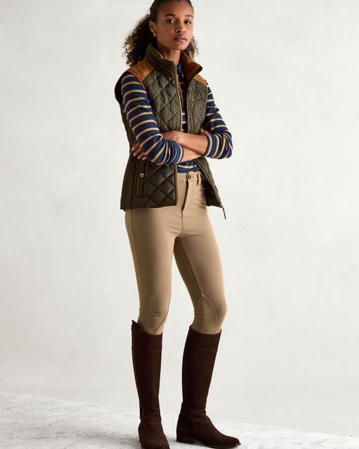 Joules Brown Braemar Luxe Quilted Gilet