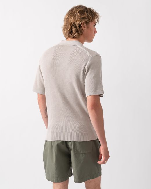 Boss Gray Aravolo Short Sleeve Knit Polo Shirt for men