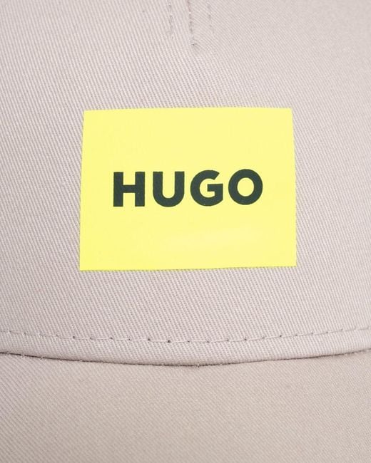 HUGO White Jude Cotton-twill Woven Cap With Logo Print for men