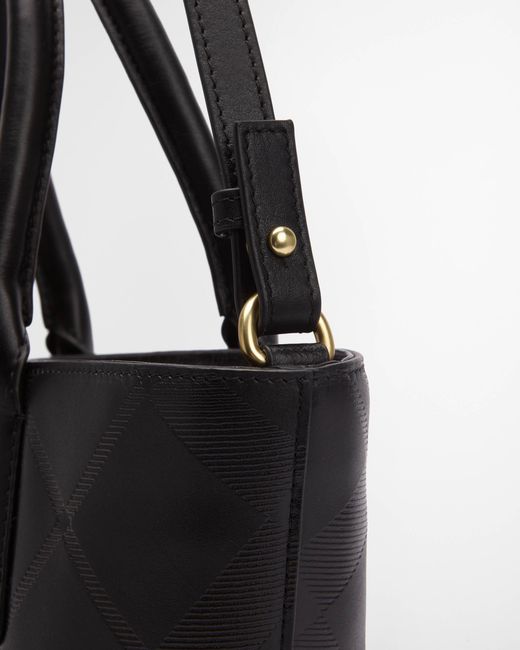 Barbour Black Birch Deboss Leather Tote Bag