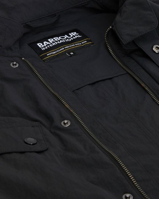 Barbour Black Modern Duke Showerproof Jacket for men