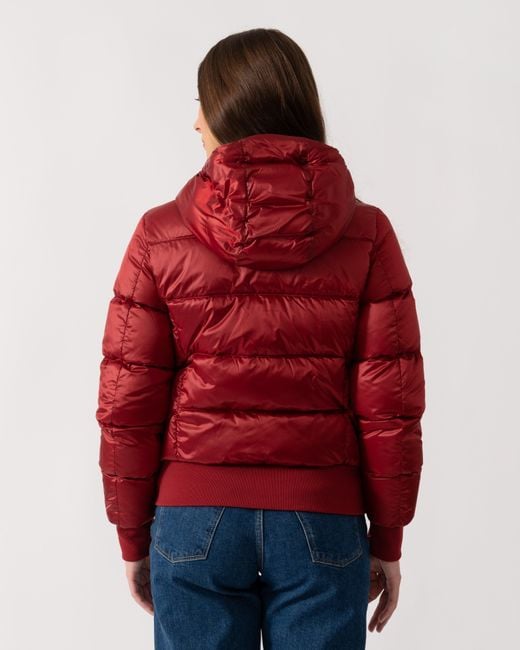 Parajumpers Red Mariah Hooded Down Bomber
