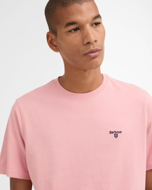 Barbour Pink Sports T-Shirt for men