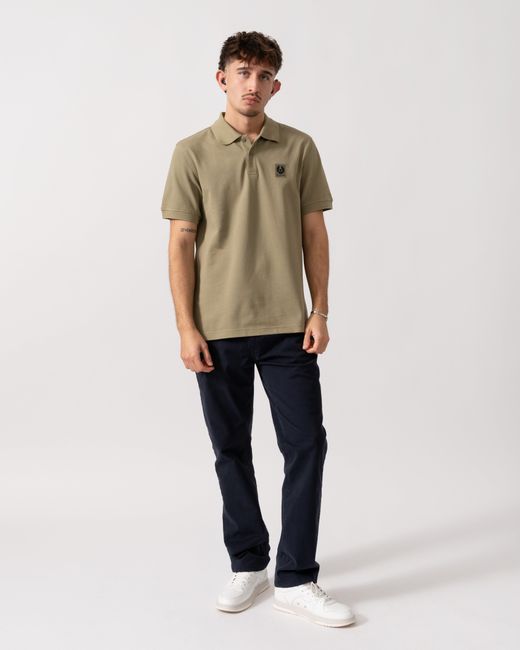 Belstaff Natural Short Sleeved Polo for men
