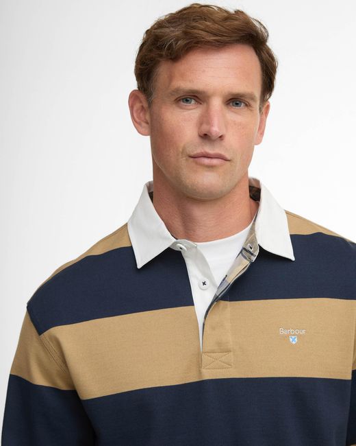 Barbour Blue Broome Rugby Shirt for men